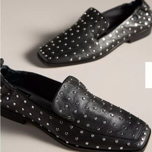 Dolce Vita Beny Stud Black Studded Loafer Shoes 6.5 Anthropologie Evereve